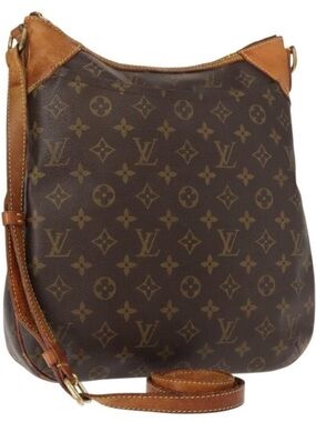 Authentic LOUIS VUITTON Monogram Odeon MM Shoulder Bag M56389 LV
